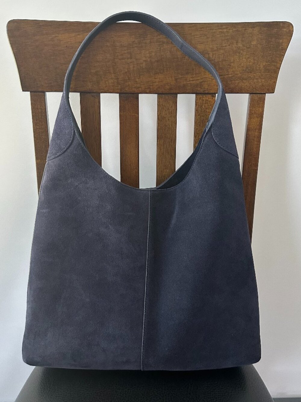 Blue Suede Women's Shoulder Bag